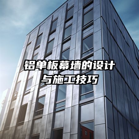 鋁單板幕墻的設(shè)計與施工技巧