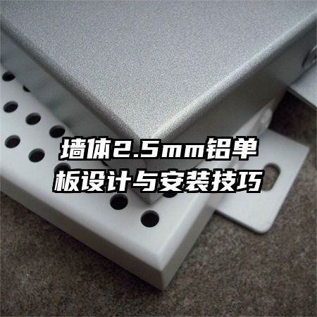 墻體2.5mm鋁單板設(shè)計(jì)與安裝技巧
